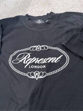 Represent London Men’s Black Logo Short Sleeve Tee